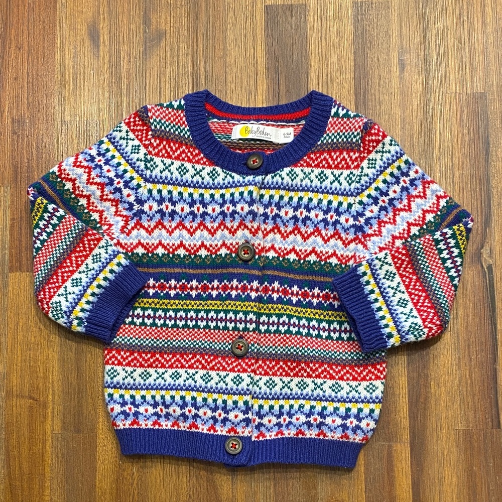 Mini Boden Multicolor Patterned Sweater